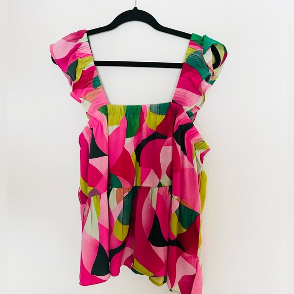 And The Why Boutique Brand- Sleeveless Colorful Flowy Baby Doll Top - Picture 10 of 14